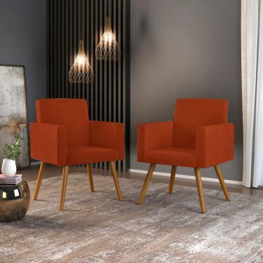 Imagem de Kit 2 Poltronas Copa Do Mundo Brasil Decoração Terracota