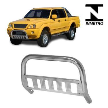 Imagem de Parachoque Quebra Mato L200 Sport 2010 2011 2012 Chapa Cromo - CCF