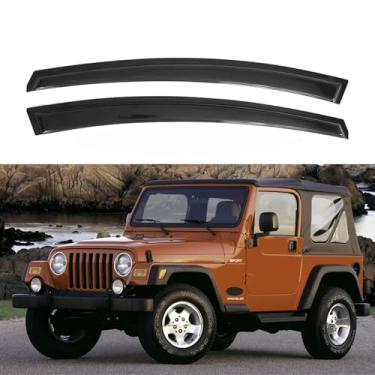 Imagem de Viseira de janela IG para Jeep Wrangler (TJ) 2 portas 1997-2006, defletor de janela de ventilação lateral extra durável, 1997 1998 1999 2000 2001 2002 2003 2004 2005 2006 (2 portas)