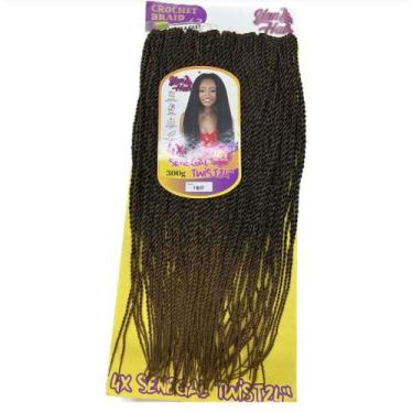 Imagem de Cabelo Estilo Senegal Loop Twist Trançado 300gr Black Beauty, (1/27)