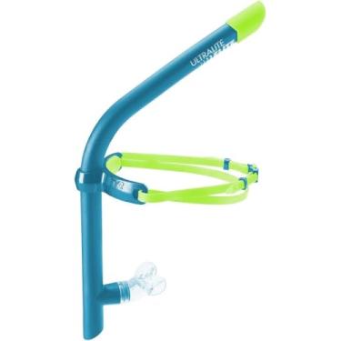 Imagem de TYR Snorkel de natação Ultralite Elite - Equipamento de mergulho adulto para treinamento de natação - ultraleve e confortável para exercícios de alinhamento corporal - azul