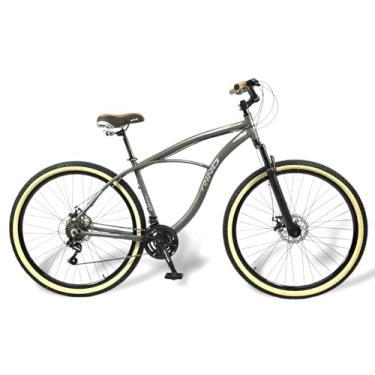Imagem de Bicicleta Rino Caiçara Aro 29 Alumínio – 21 Marchas, Suspensão 80mm, Freio a Disco, Cubo Rolamentado, Rapid Fire (Cinza, 18)