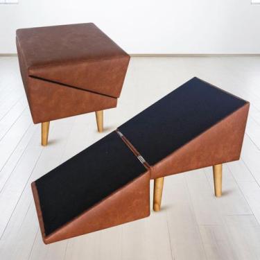 Imagem de Rampa Escada Pet Móvel Puff Cachorro Gato Antiderrapante - MM Decor Sh