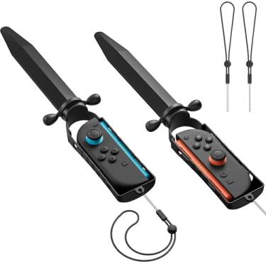 Imagem de GLDRAM Cabo de espada de jogo para controle Joycon Nintendo Switch 2, acessórios de mão para Nintendo Switch 2 Sports Chambara (jogo de espadas)/Legend of Zelda: Tears of The Kingdom/Skyward Sword HD