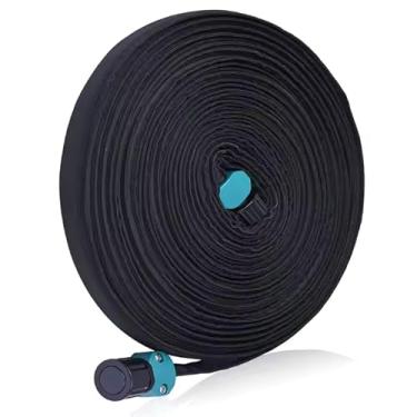 Imagem de Mangueira de jardim de 30 m – Mangueira de imersão plana de 30 metros para gramado, canteiros elevados e jardins de flores – Mangueira de gotejamento de PVC leve, irrigação que economiza água