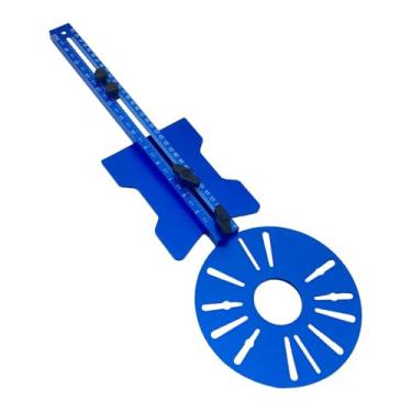 Imagem de Ioensy Gabarito para fresagem de fresagem, ranhuras, suporte para armários, ferragens, corte de círculos de roteamento, gabarito para corte de círculos de, Azul