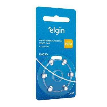 Imagem de Pilha Auditiva Elgin Pr70 Tamanho 10/230 1,4v Com 6 Unidades