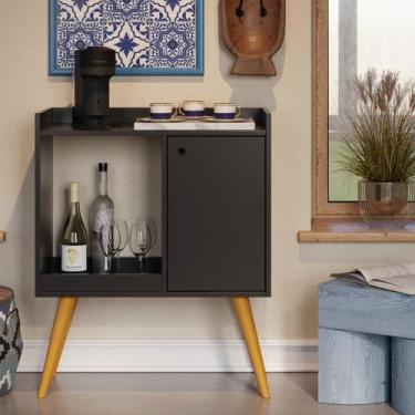 Imagem de Aparador Buffet Com 1 Porta Cantinho do Cafe Decoracao Retrô Linus Cor