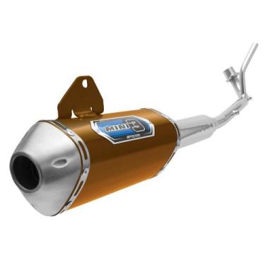 Imagem de Escapamento Mini 3 Crypton 2010 a 2016 Pro Tork, DOURADO, Único