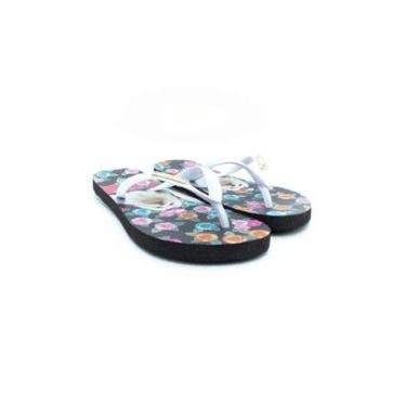 Imagem de Chinelo Feminino Rafitthy Be Forever Classic Flowers - Preto/branco-Feminino