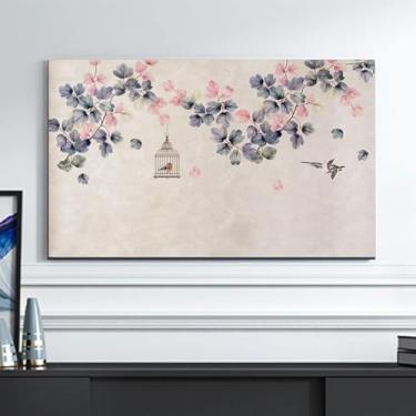 Imagem de Capa de TV Interior TV Pano Universal 81.3-165.1 cm Monitor À Prova de Poeira Protetor de Tela de TV Macio Protetor de Tela para LED LCD Tela Plana Sala de Estar Quarto Decoração-Impressão-5||65