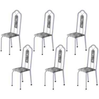 Imagem de Kit 6 Cadeiras Tubular Bianca - Soma Móveis