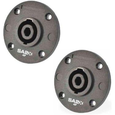Imagem de Kit Com 2 Conectores Speaker Para Caixa Painel 4p Polos Sa2x - Santo A