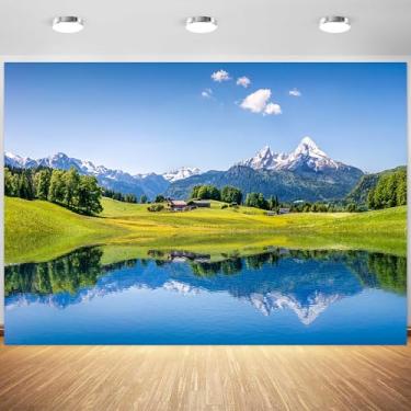 Imagem de 2,1 x 1,5 m Montanha Lago Fundo Nova Zelândia Natureza Paisagem Floresta Verde Fotografia Fundo Tema Viagem Festas Decoração Papel de Parede Suprimentos Foto Cabine Adereços