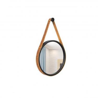 Imagem de Espelho Decorativo Adnet Preto Alça material sintético Rajado 30 cm Re