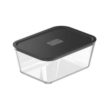 Imagem de Ou Pote de vidro hermético 2,4L Preto Linha Fresh Lock