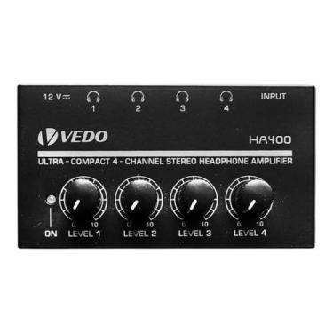 Imagem de Amplificador De Fone Vedo Ha400 4 Canais Powerplay 110V/120V