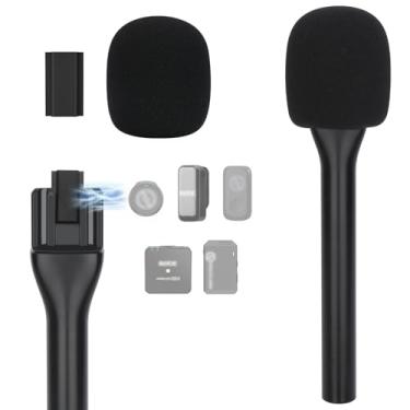 Imagem de YOUSHARES Suporte de microfone portátil para entrevista Hollyland Lark M2 - trilho deslizante magnético de ferro para microfones sem fio Hollyland Lark A1/MAX/150 e Rode/DJI Magnetic Lavalier