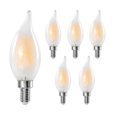 Imagem de Lâmpadas LED Chandelier Decoaui E12 C11 4W 450lm 2700K, pacote com 6