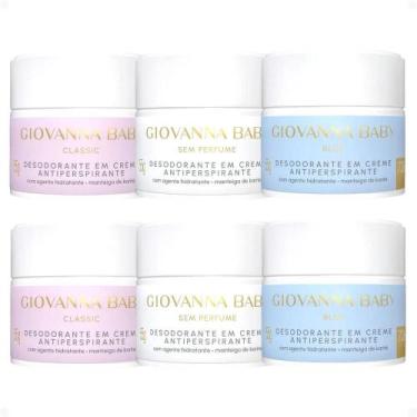 Imagem de Kit Giovanna Baby: 6 Desodorantes em Creme Antiperspirante 55g