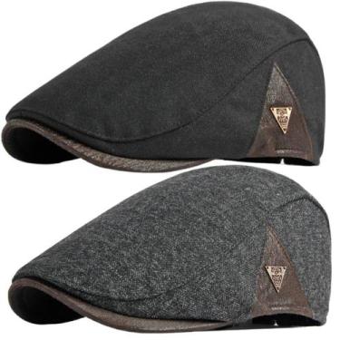 Imagem de Boina Premium Masculina Cinza/Preto - Ajustável 55cm-59cm - Mercado Ma