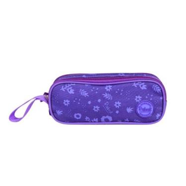 Imagem de Estojo Duplo Juvenil Impermeável Rabisk Floral RK2482, Roxo