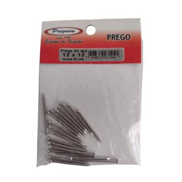 Imagem de Prego aço 12X12 preguin Cartela C/ 20 Pregos - Preguim