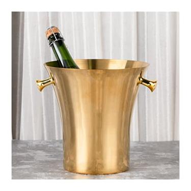 Imagem de Balde de gelo para festas forma única aço inoxidável balde de champanhe doméstico balde de gelo bar Ktv refrigerador de vinho gelado de longa duração para casa bar recipiente de gelo balde de vinho