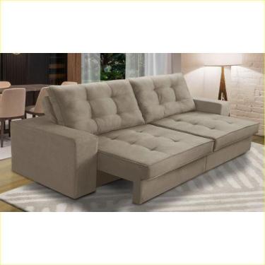 Imagem de Sofá Retrátil e Reclinável 2 lugares 1,70m com Molas Melissa Suede Cap