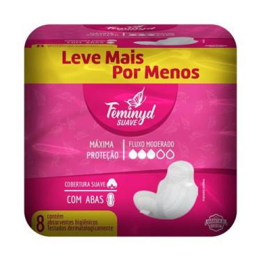 Imagem de Absorvente Feminyd Com Abas Suave Leve+Pague- 8 Unidades