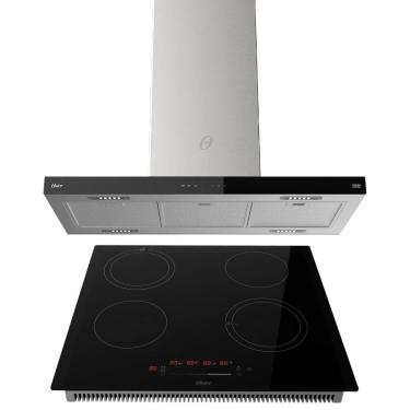 Imagem de Kit Cooktop por Indução 4 Bocas e Coifa de Ilha 90cm OCFA590 OTOP402 com Função Booster...
