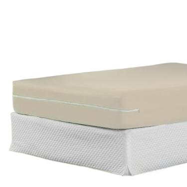 Imagem de Capa Protetora Para ColchãO Casal Queen/King - Com ZíPer Completo E Malha RespiráVel - Protetor ImpermeáVel E AntiáCaros(Palha,Queen)