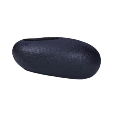 Imagem de IEUDNS Vaso de cerâmica, vaso de flores, tigela em formato de seixo, decoração para casa, arranjo de flores, enfeite de mesa para sala de estar, mesa de, Preto