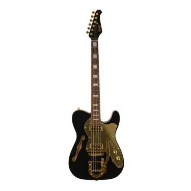 Imagem de Guitarra Seizi Vintage Origami Black Gold