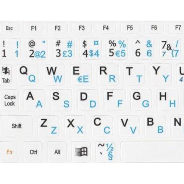 Imagem de Netbook Sueco-Finlandês - Adesivos de Teclado Inglês Fundo Branco para Mini Laptops