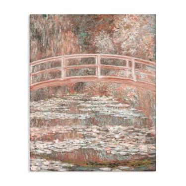 Imagem de Stupell Industries Arte de parede em tela de ponte impressionista pêssego, design por Corinne Haig, 20 x 16