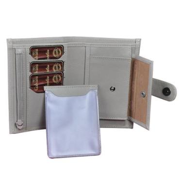 Imagem de Carteira Feminina RUPIA em Couro Galvani, Bone