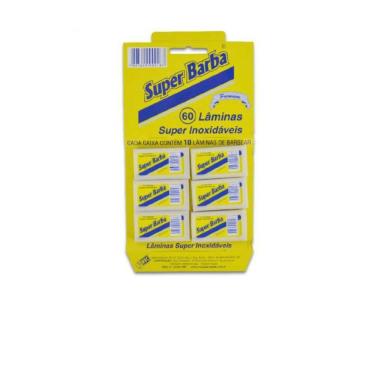 Imagem de Lâmina Inox Barbear 60 Peças - Super Barba