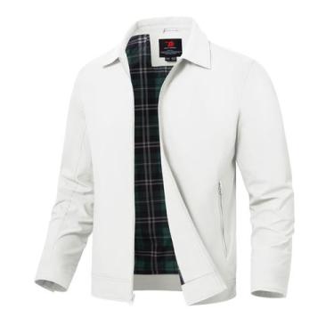 Imagem de Casaco TBMPOY Lightweight Windbreaker resistente à água branco XXL