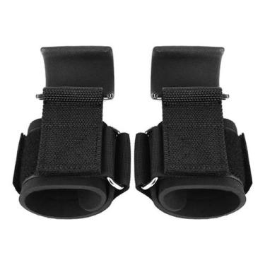 Imagem de Pulseiras com ganchos para levantamento de pesos na academia exercício