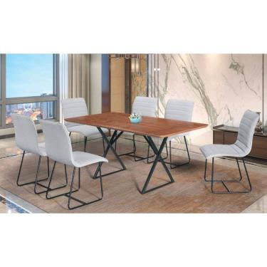 Imagem de Sala de jantar retangular 6 cadeiras Angra CM Decor