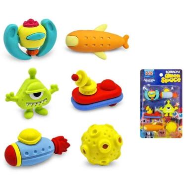 Imagem de Borracha Fantasia Monsters Espacial 6 Unidades Kz3054 - Kaz