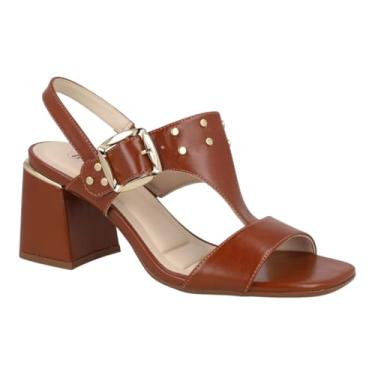 Imagem de Sandália Feminina Salto Bloco Com Fivela Bebecê T6011-202 (Caramelo, BR, Adulto, Numérico, 34)