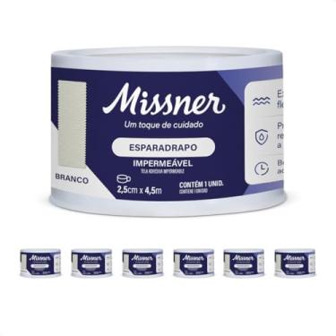 Imagem de Kit com 6 Esparadrapo Impermeável Branco - 6 Unidades - 2,5cm X 4,5m