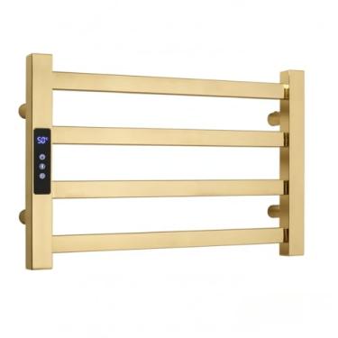 Imagem de Fino Inox - Toalheiro Elétrico Aço Inox Térmico Display Digital 30x45 - Dourado - 220V