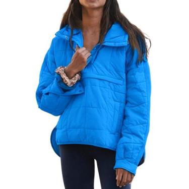 Imagem de Jaqueta acolchoada feminina AICHARMA azul de inverno XL - AICHARMWA