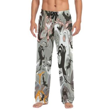 Imagem de Calças de pijama Ollabaky Halloween Zombie Marble para homens