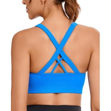Imagem de Sutiã esportivo RUNNING GIRL High Support Yoga azul tamanho L