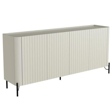 Imagem de Buffet Sala De Jantar 4 Portas Brise 1 Gaveta Pés Industrial Preto Naim I03 Luna - Lyam