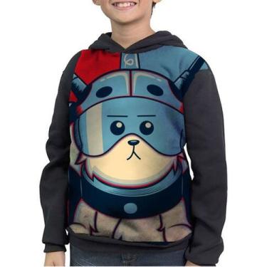 Imagem de Moletom Infantil Snuffles Bola De Neve Rick And Morty - smoke, Preto, 